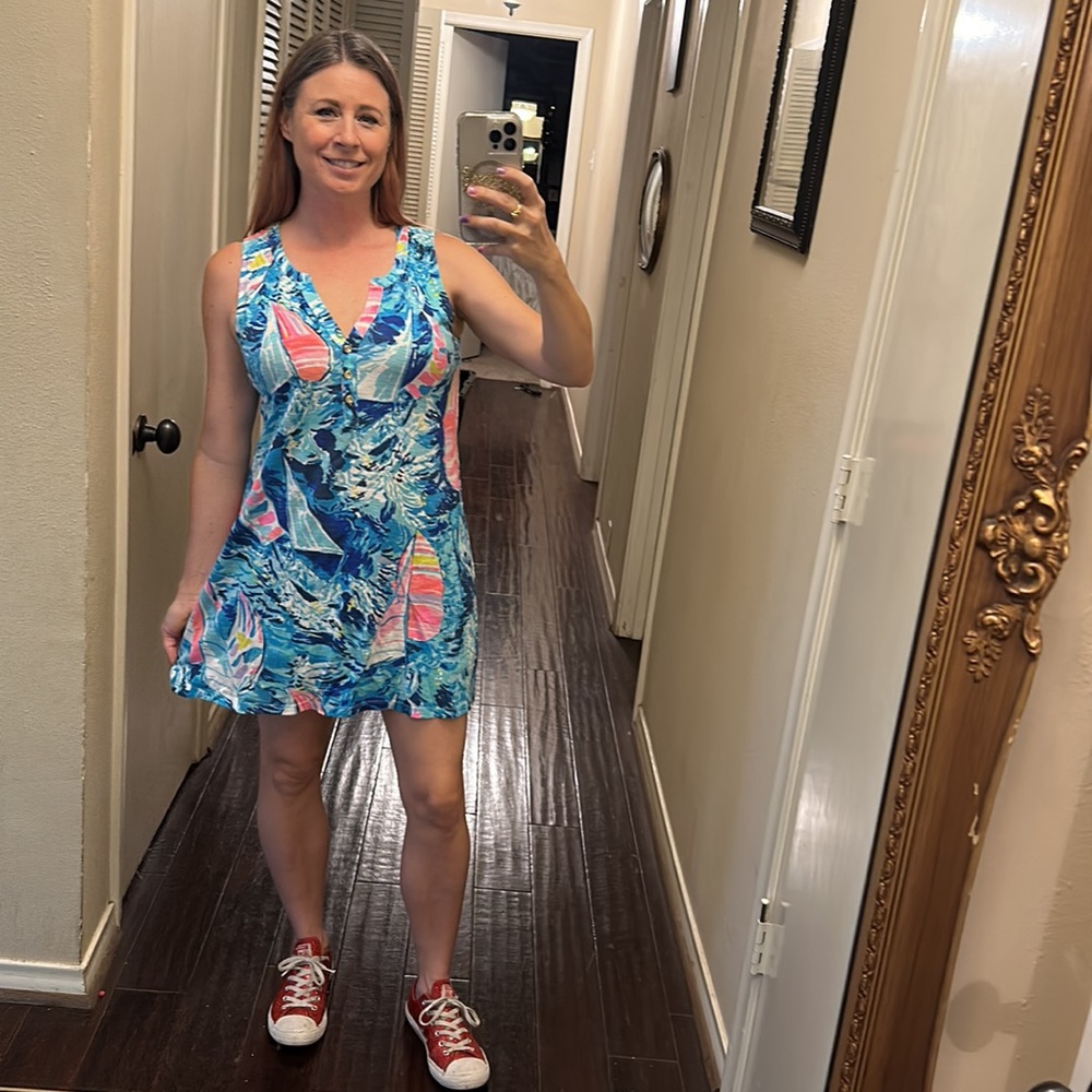 Lilly Pulitzer Hey Bay Bay soft dress 👗 size Small ❤️ LP